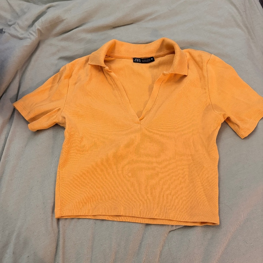 Zara Ribbed Collar Shirt